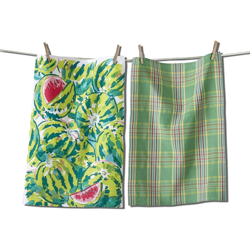 Watermelon Flour Sack Dishtowel Set Of 2 Dish Cloth For Drying Dishes And Cooking