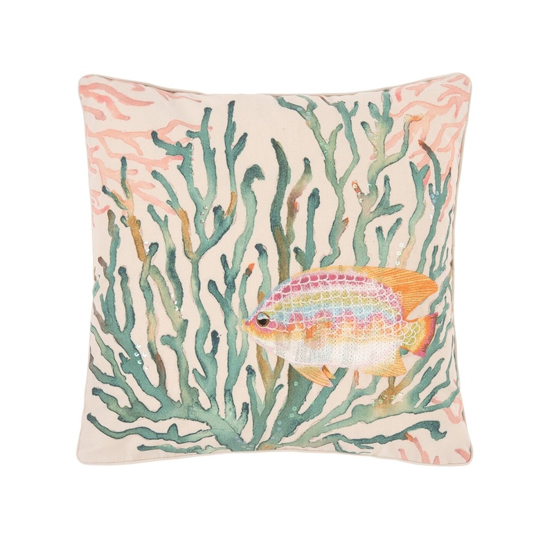 18″ x 18″ Oceanaire Coral Pillow