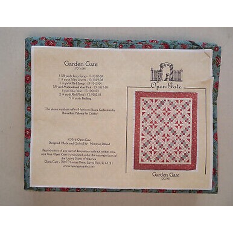 Garden Gate Quilt Kit 70×84 by Open Gate Twin Size