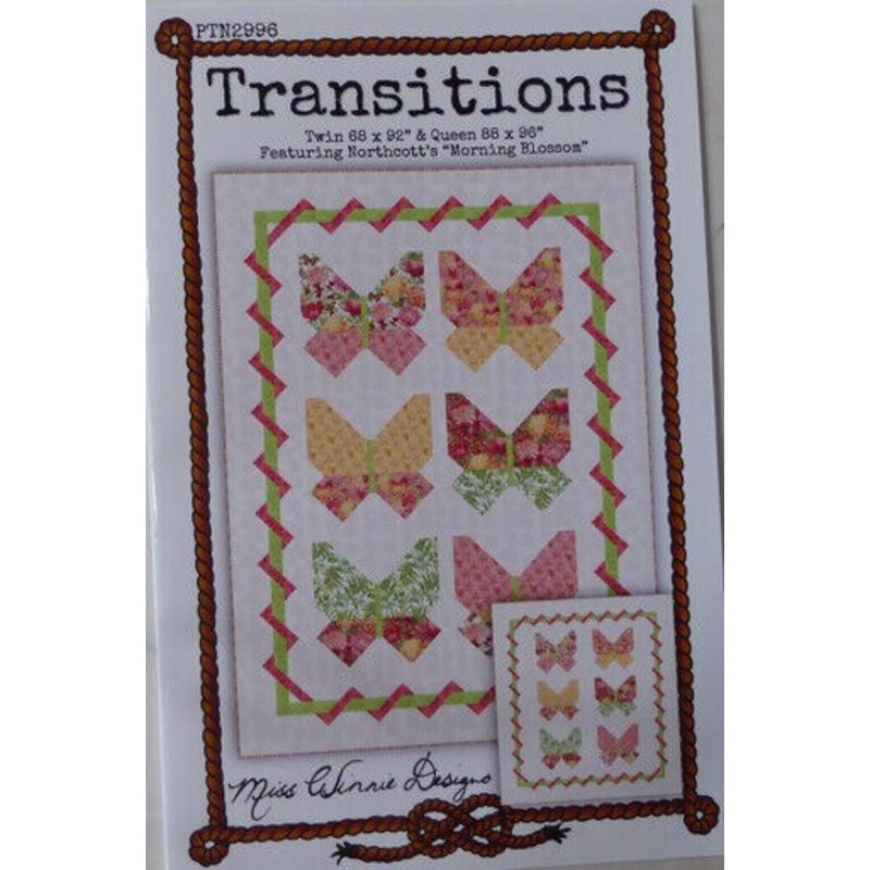 Pattern Transitions Butterflies which makes two Sizes Pattern by Miss Winnie…