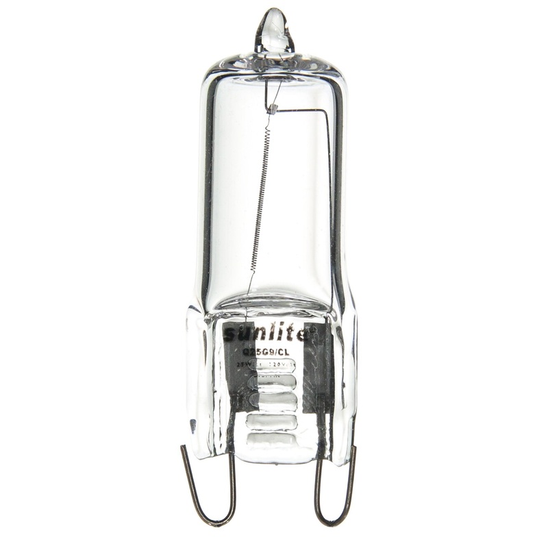 SUNLITE 25w 120v T3.5 G9 Bright White 3200k Clear Single Ended Halogen Light Bulb