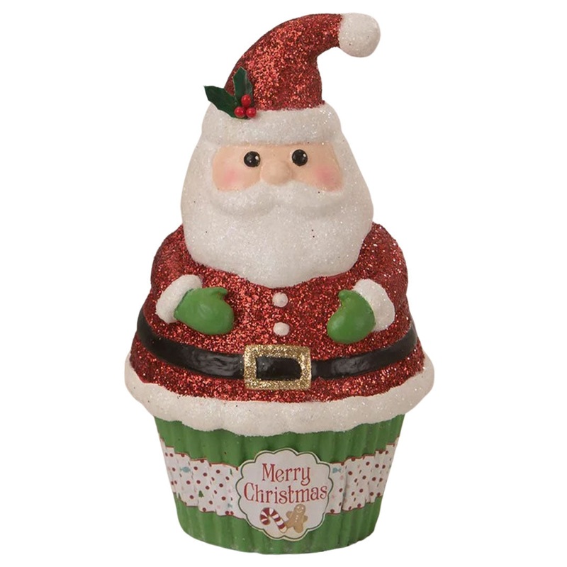 Santa Claus Cupcake Container 6″