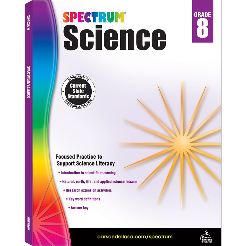 Spectrum Grade 8 Science Workbook, Middle School Books Covering Natural, Earth, Life Sciences, and More With Scientific Research Activities, Classroom or Homeschool Curriculum