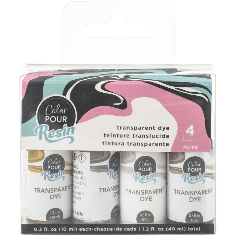 American Crafts Color Pour Resin Dyes .3oz 4/Pkg