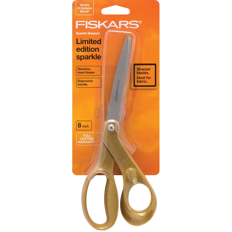 Fiskars Premier Bent Sparkle Scissors 8″