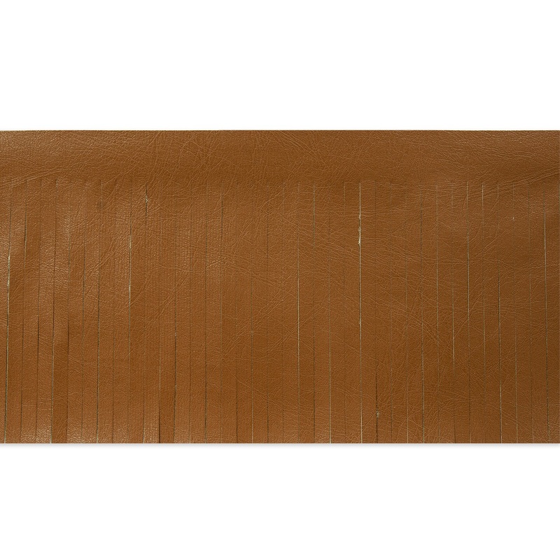 4″ Glossy Finish Vegan Leather Fringe Trim