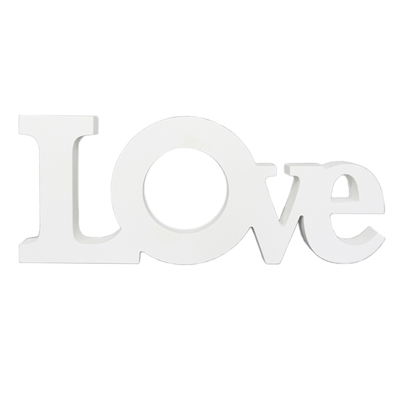 White Coated Love Block