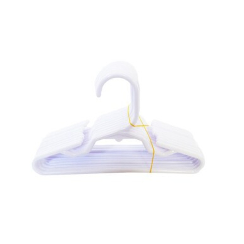 Organize Your 18 Inch Doll Clothes with this 6 Piece Set of White Hangers