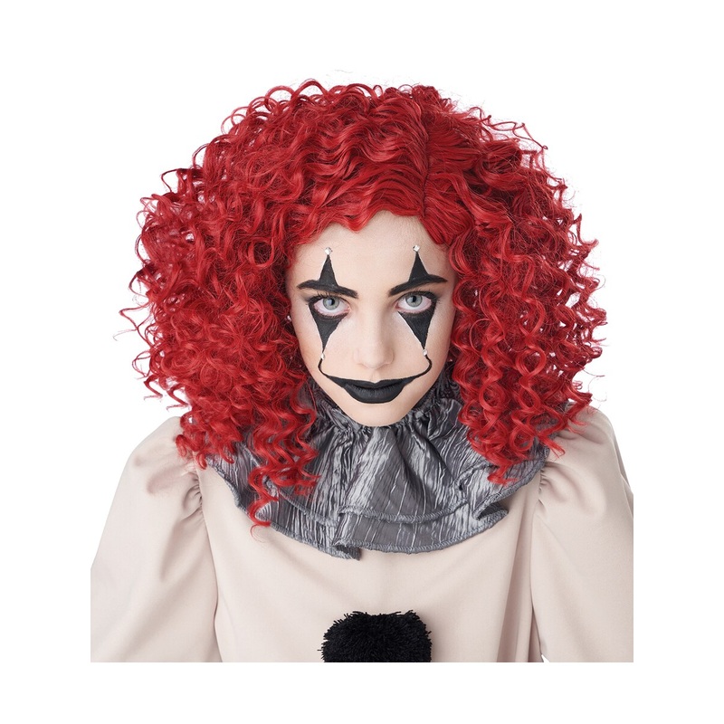 Red Corkscrew Clown Wig Costume Accessory