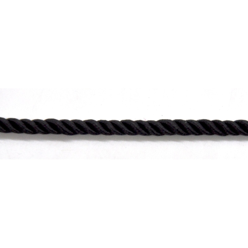 Belagio Cord Trim, 3/16″ Wide, Softer Collection, 50 Yards, Black
