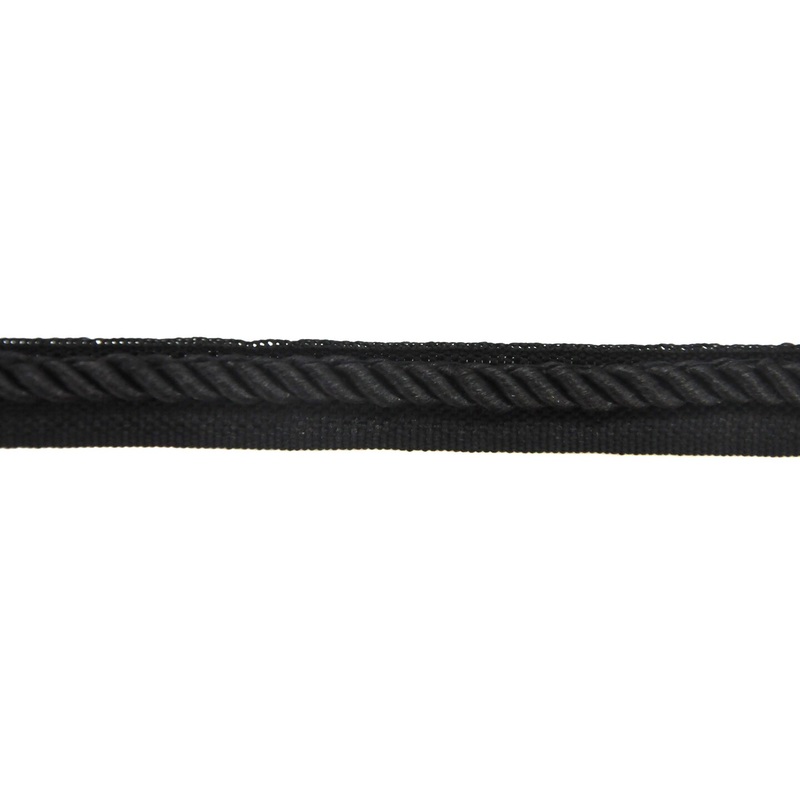 Belagio Lip Cord Trim, 0.187″ Wide, Softer Collection, 50 Yards, Black