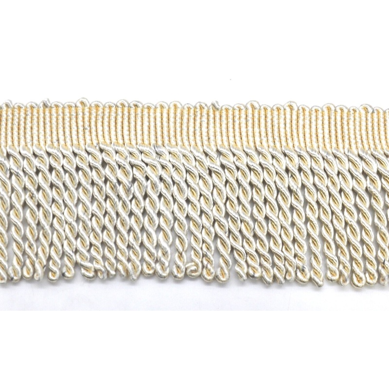 Belagio Bullion Fringe Trim, 4″ Wide, Softer Collection, 15 Yards, Beige