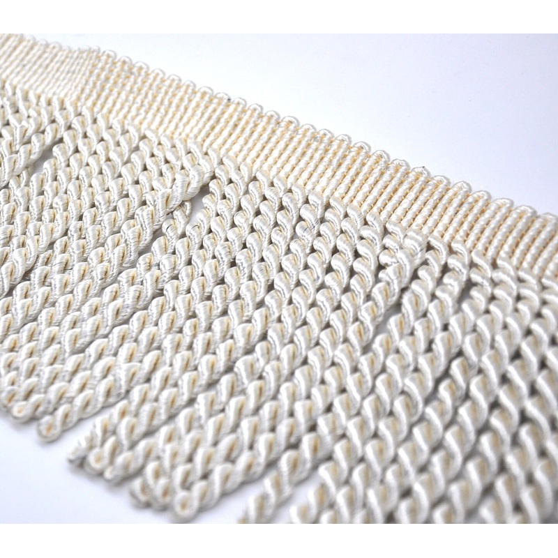 Belagio Bullion Fringe Trim, 6″ Wide, Softer Collection, 15 Yards, Beige