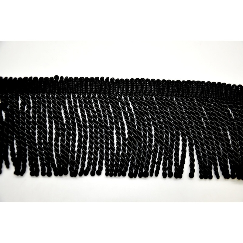 Belagio Bullion Fringe Trim, 6″ Wide, Softer Collection, 15 Yards, Black