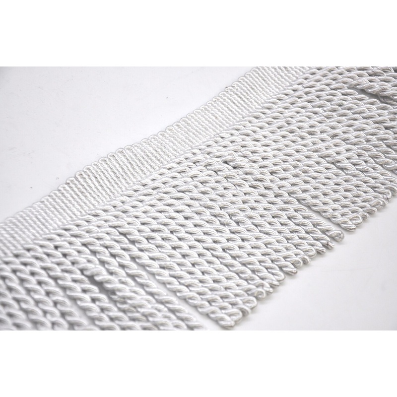 Belagio Bullion Fringe Trim, 6″ Wide, Softer Collection, 15 Yards, White