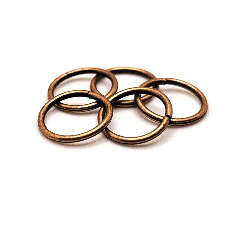 100, 500 or 1,000 Pieces: 10 mm Antique Copper Open Jump Rings, 18g