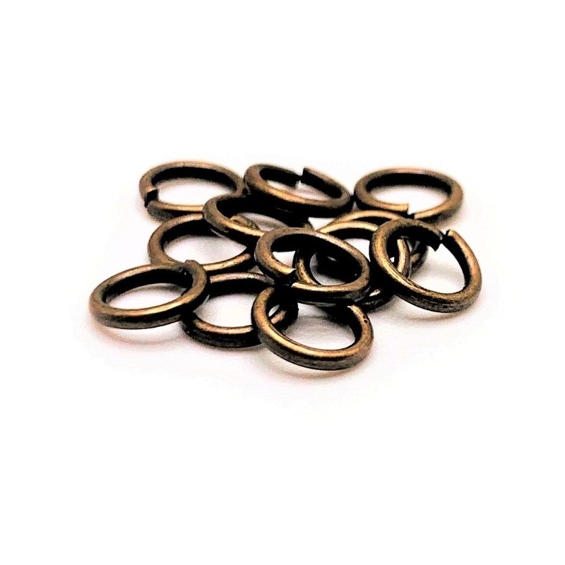 100 , 500 or 1,000 Pieces: 6 mm Antiqued Copper Open Jump Rings, 18g