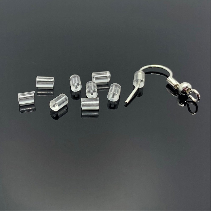 100, 500 or 1,000 Pieces: Clear Silicone Earring Stopper Backs
