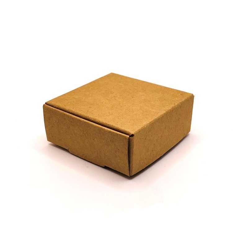 20 Pieces Small Foldable Kraft Paper Jewelry Box, 2×2 inches