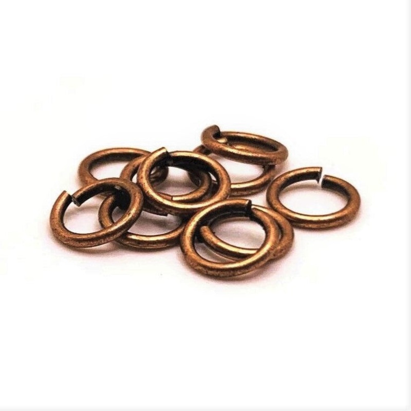 100, 500 or 1,000 Pieces: 7 mm Antique Copper Open Jump Rings, 18g