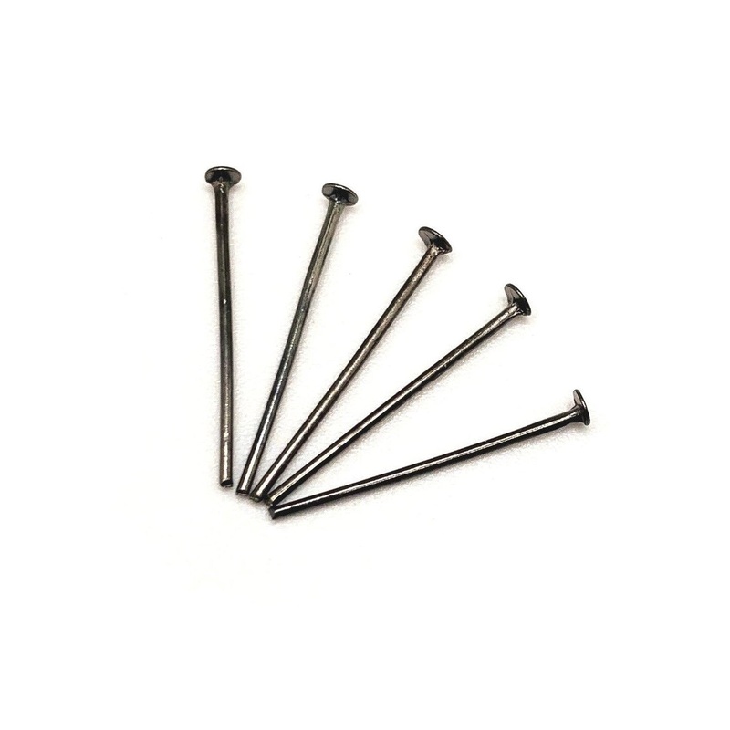 100 or 500 Pieces: 20 mm Gunmetal Gray Head Pins, 20g