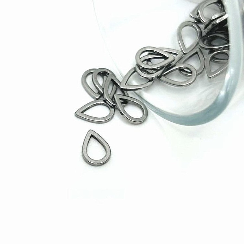 1, 4, 20 or 50 Pieces: Small Stainless Steel Teardrop Accent Charms