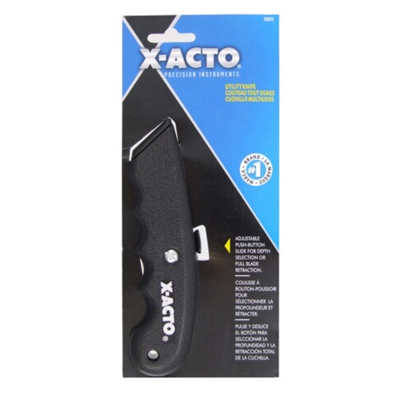 X ACTO SURGRIP RETRACTABLE UTILITY KNIFE PLASTIC CARDED