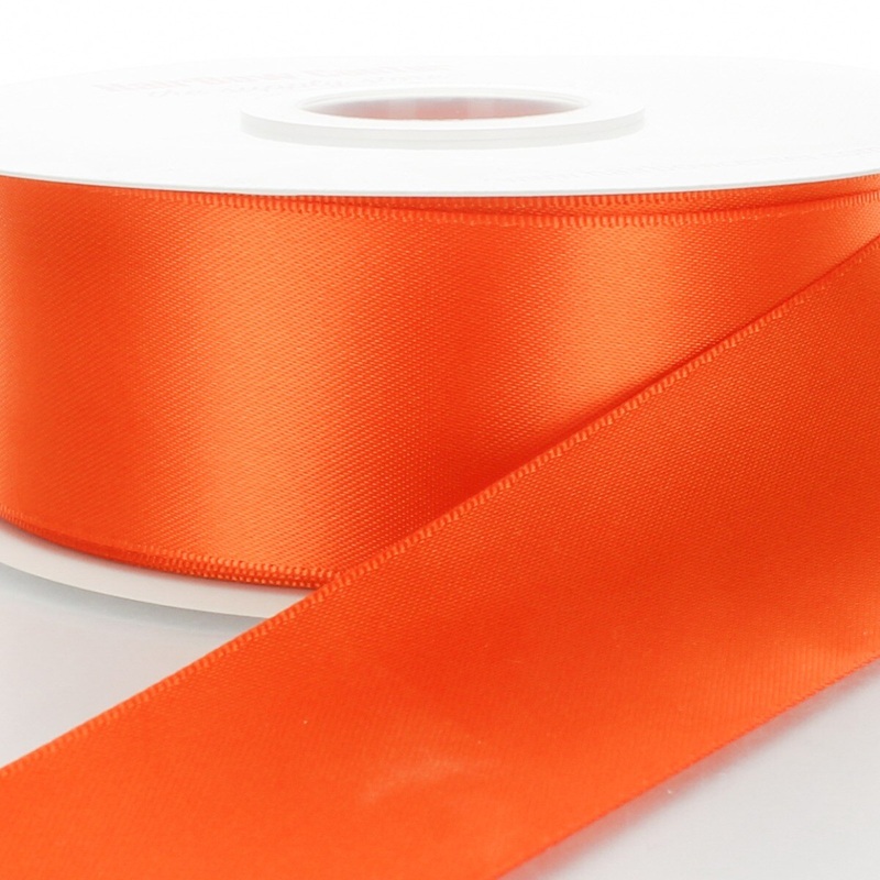 4″ Double Faced Satin Ribbon 750 Orange 100yd