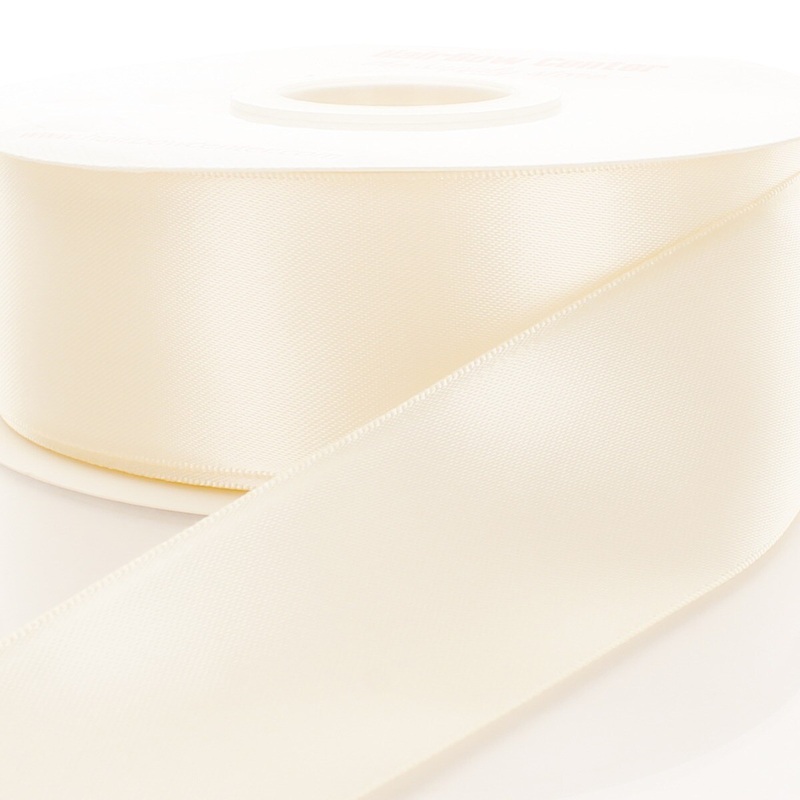 4″ Double Faced Satin Ribbon 810 Ivory 100yd