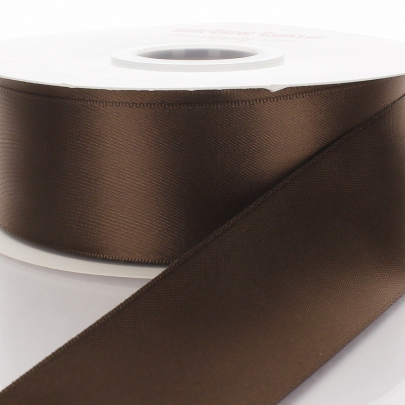4″ Double Faced Satin Ribbon 850 Brown 100yd