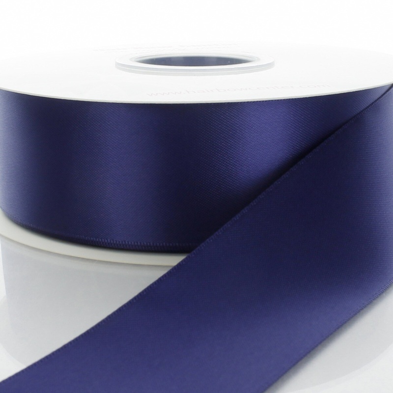 4″ Double Faced Satin Ribbon 371 Ink Blue 3yd