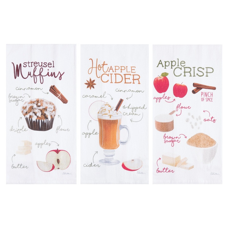 Apple Cider Crisp & Streusel Towel S/3