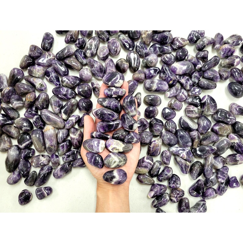 Tumbled Dark Amethyst Crystals From South Africa