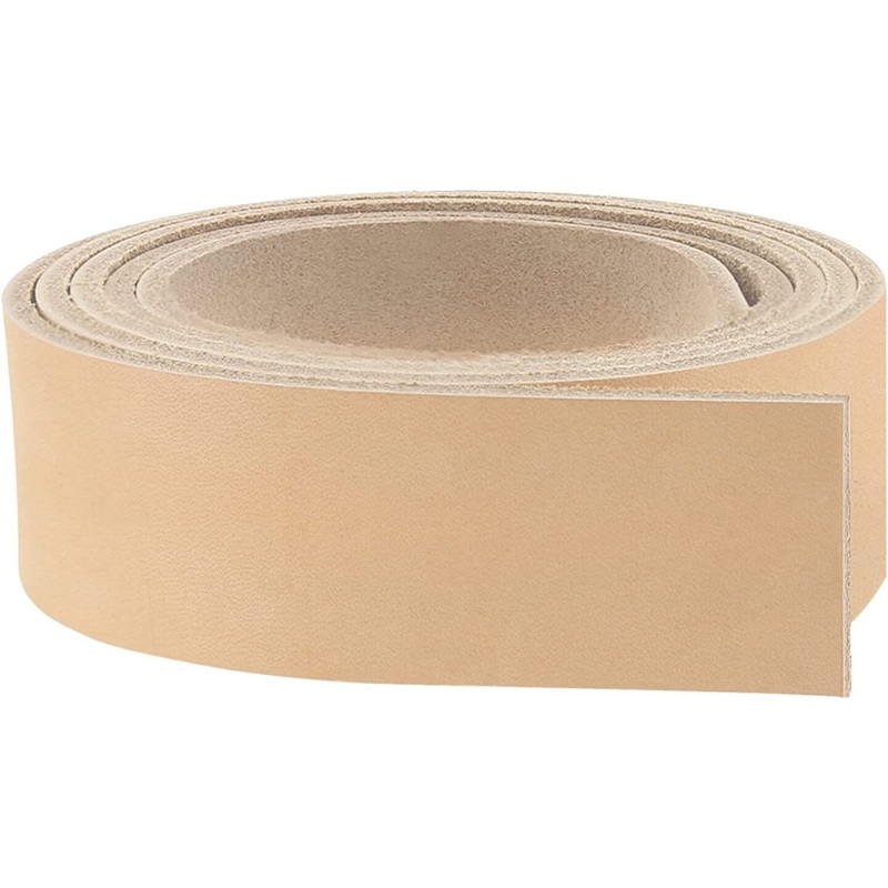 #2 Vegetable Tan Import Cowhide Leather Strip 8/9 oz Size: 50″ Length and 1/2″ to 4″ Width