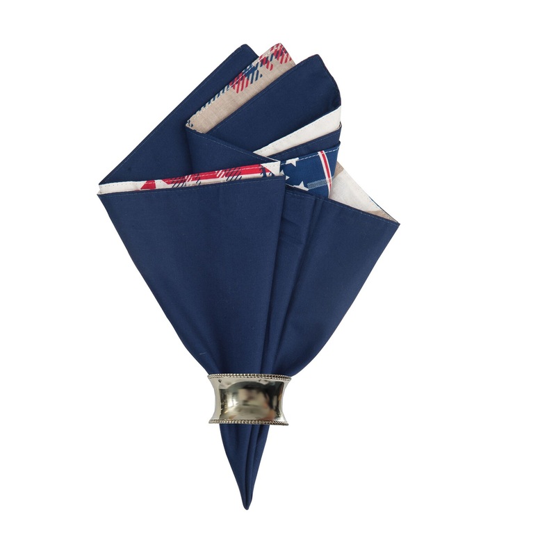 20″ x 20″ Levi Blue Patriotic 4th of July Reversible Napkin Set of 6