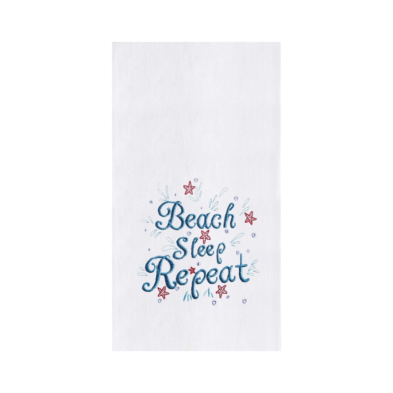 Beach Sleep Repeat Flour Sack Kitchen Towel