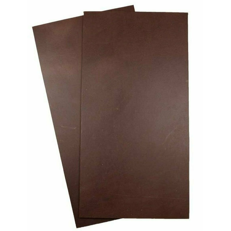 Full Grain Leather 12″x6″ Set of 2  5/6oz (2.0mm) Tooling Crafts Cowhide Brown