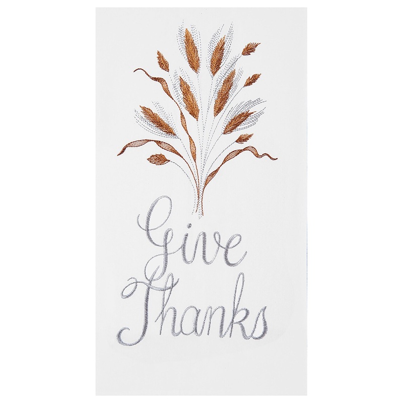 Give Thanks Flour Sack Cotton Kitchen Towel