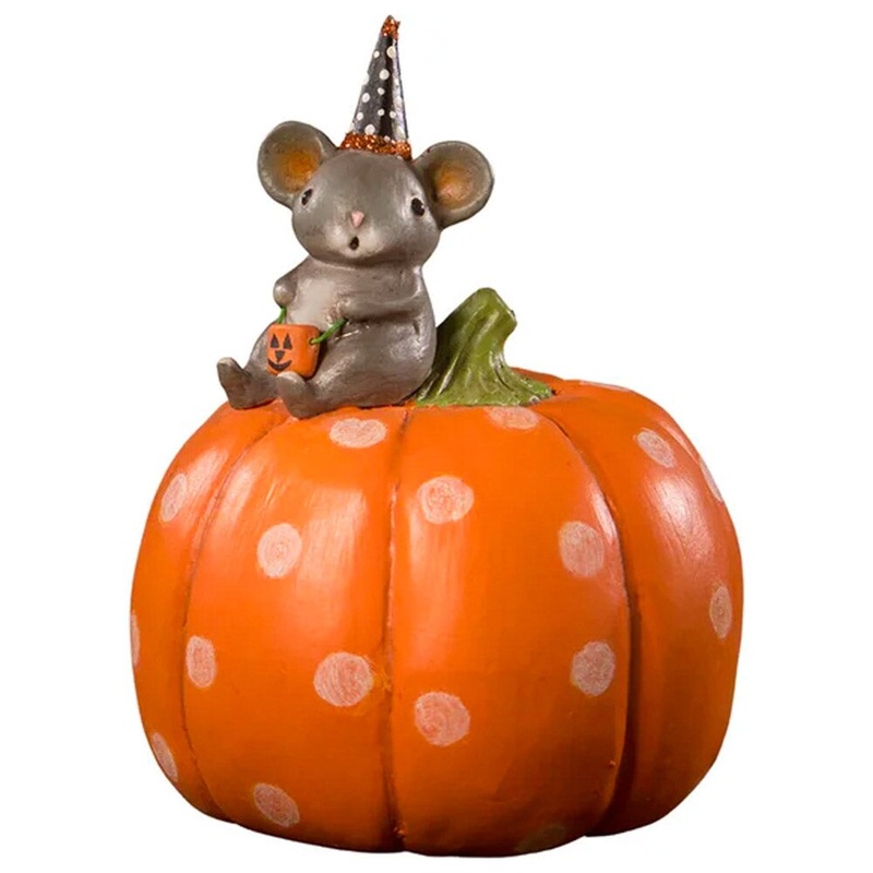 Halloween Mouse On Pumpkin 5″