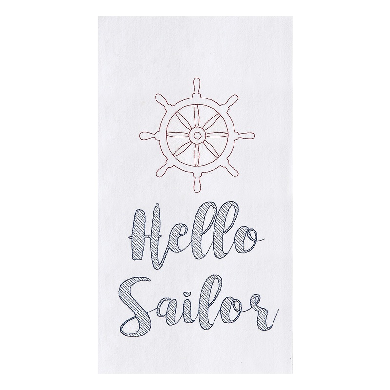 Hello Sailor Flour Sack Cotton Kitchen Towel