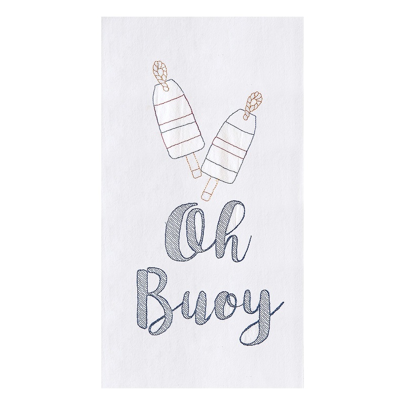 Oh Buoy Flour Sack Cotton Kitchen Towel