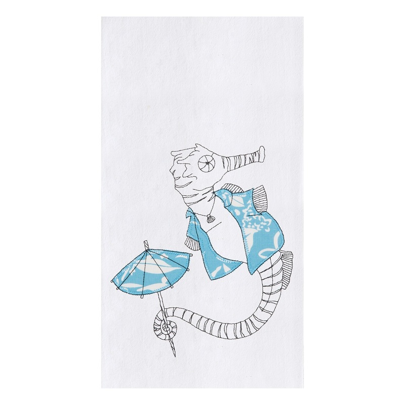 Seahorse Flour Sack Cotton Kitchen Towel
