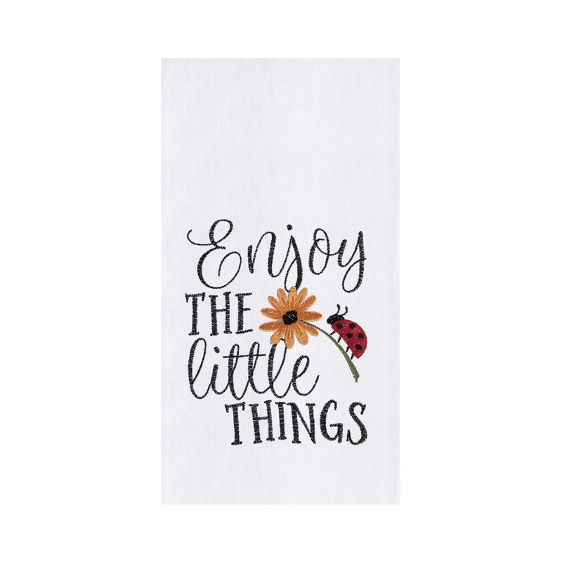 18″ x 27″ Enjoy the Little Things Ladybug Cotton Flour Sack Kitchen Towel