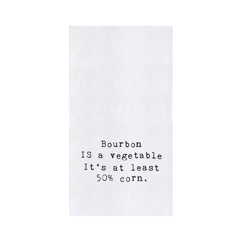 Bourbon Is A Vegetable Printed Towel