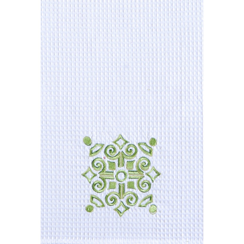 Colonial Williamsburg Boxwood Abbey Waffle Weave Cotton Kitchen Towel