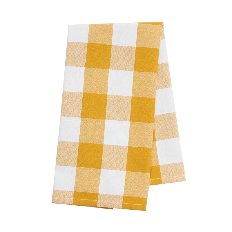 Franklin Ochre Gingham Check Kitchen Towel
