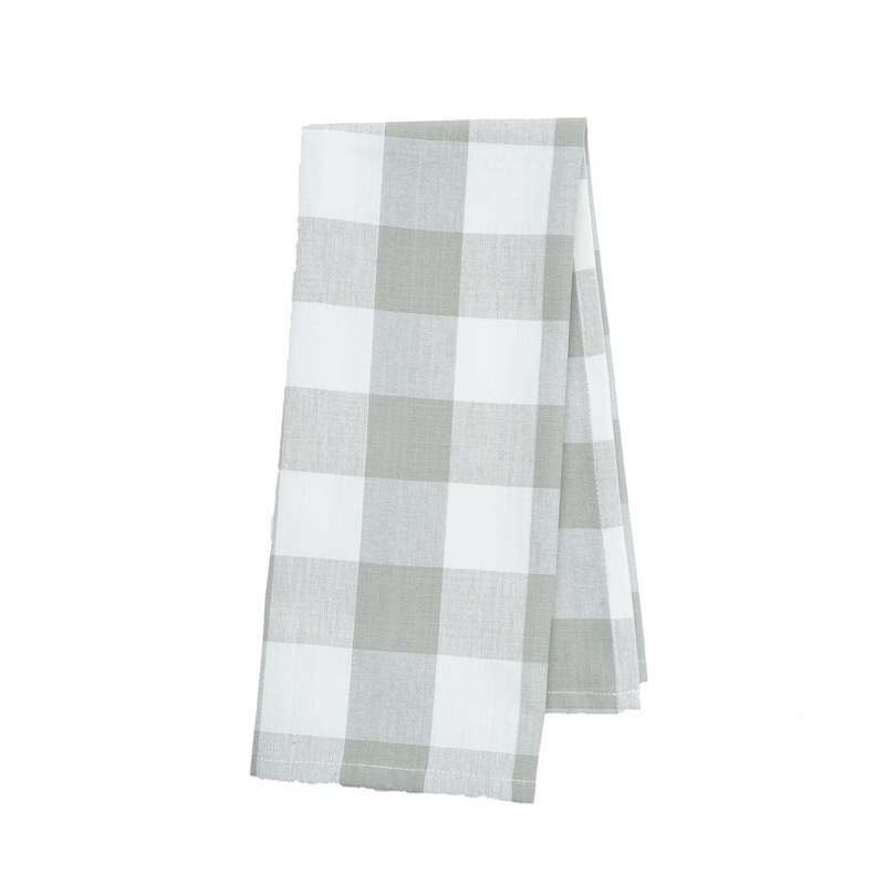 Franklin Slate Gingham Check Kitchen Towel