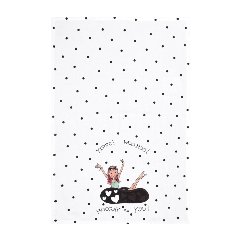 Hooray You Printed Flour Sack Kitchen Towel