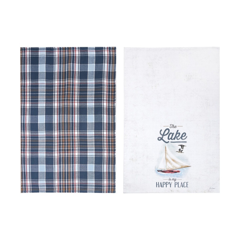Lakeside Is My Happy Place Towel Set of 2