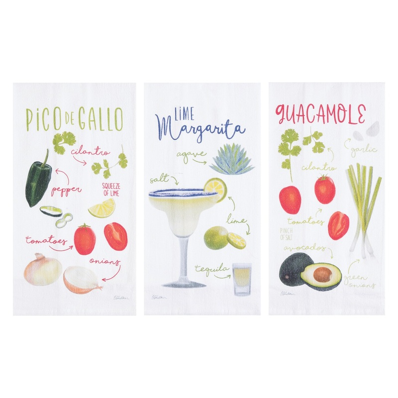 Margarita Guac & Pico Towel S/3
